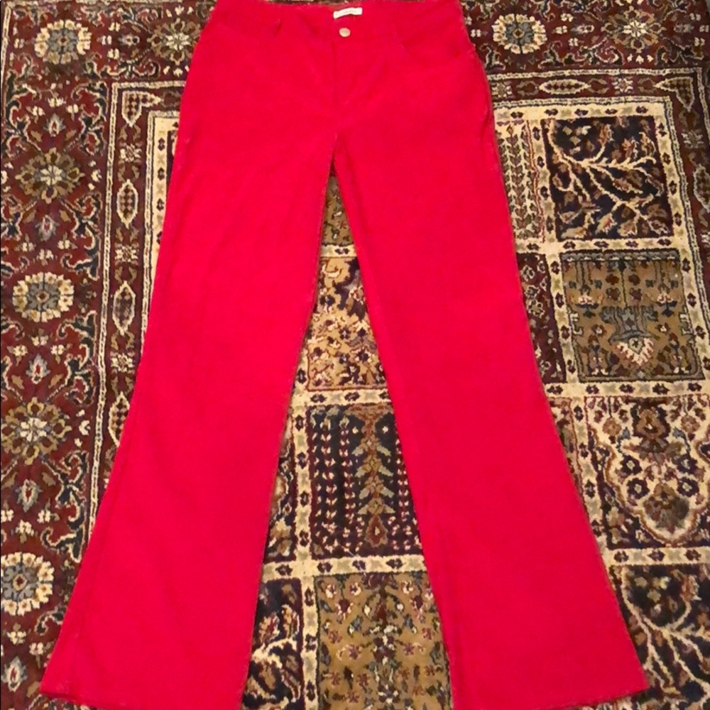 Red Bootcut Flare Pants Size 5